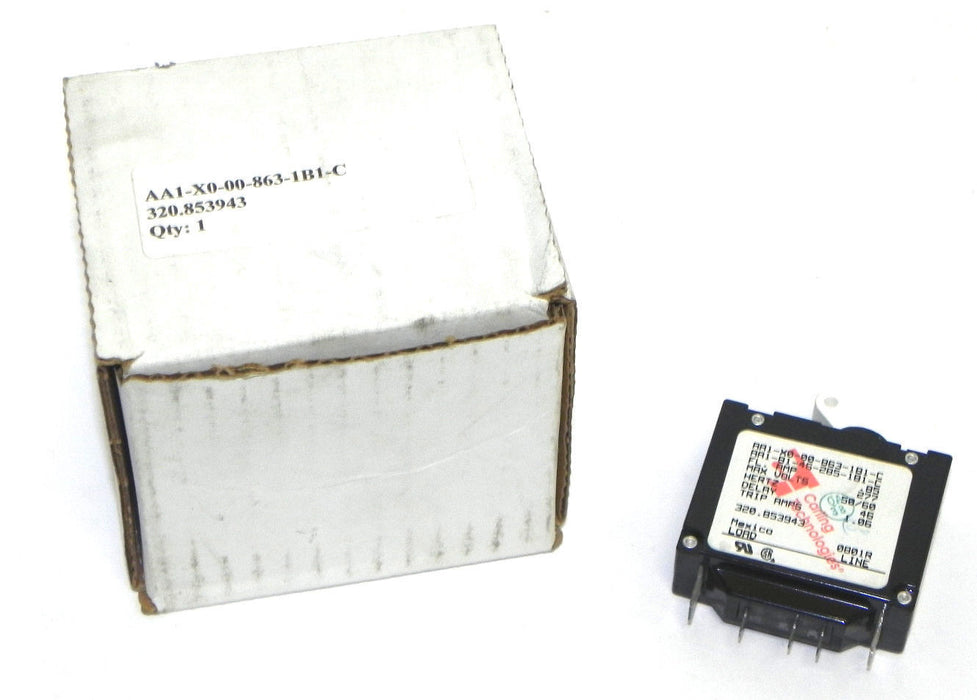 NIB CARLING TECHNOLOGIES AA1-X0-00-863-1B1-C TRIP AMPS 1.06, 320.853943