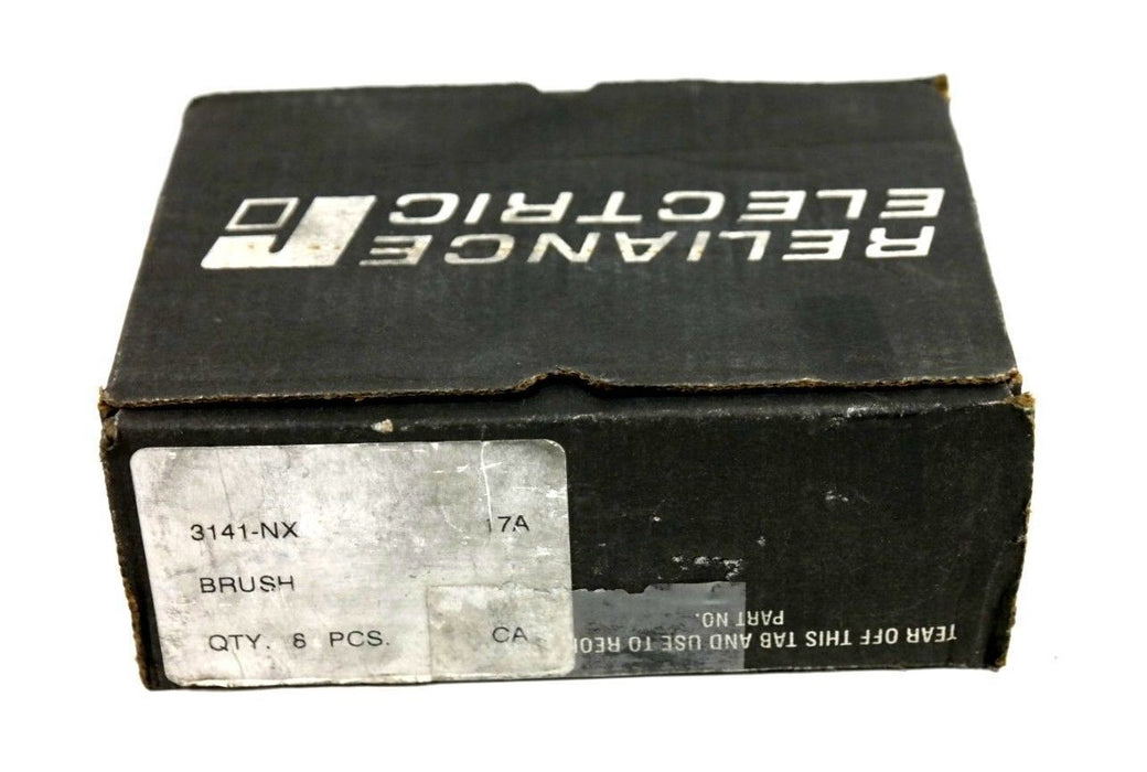 BOX OF 8 RELIANCE ELECTRIC 3141-NX CARBON BRUSHES 17A 3141NX NIB