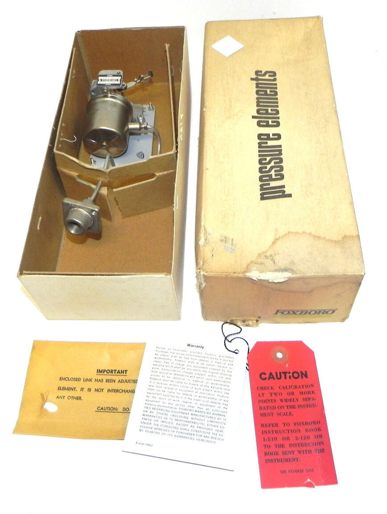NIB FOXBORO RANGE 3-15PSI SERIAL 2362303 PRESSURE ELEMENT