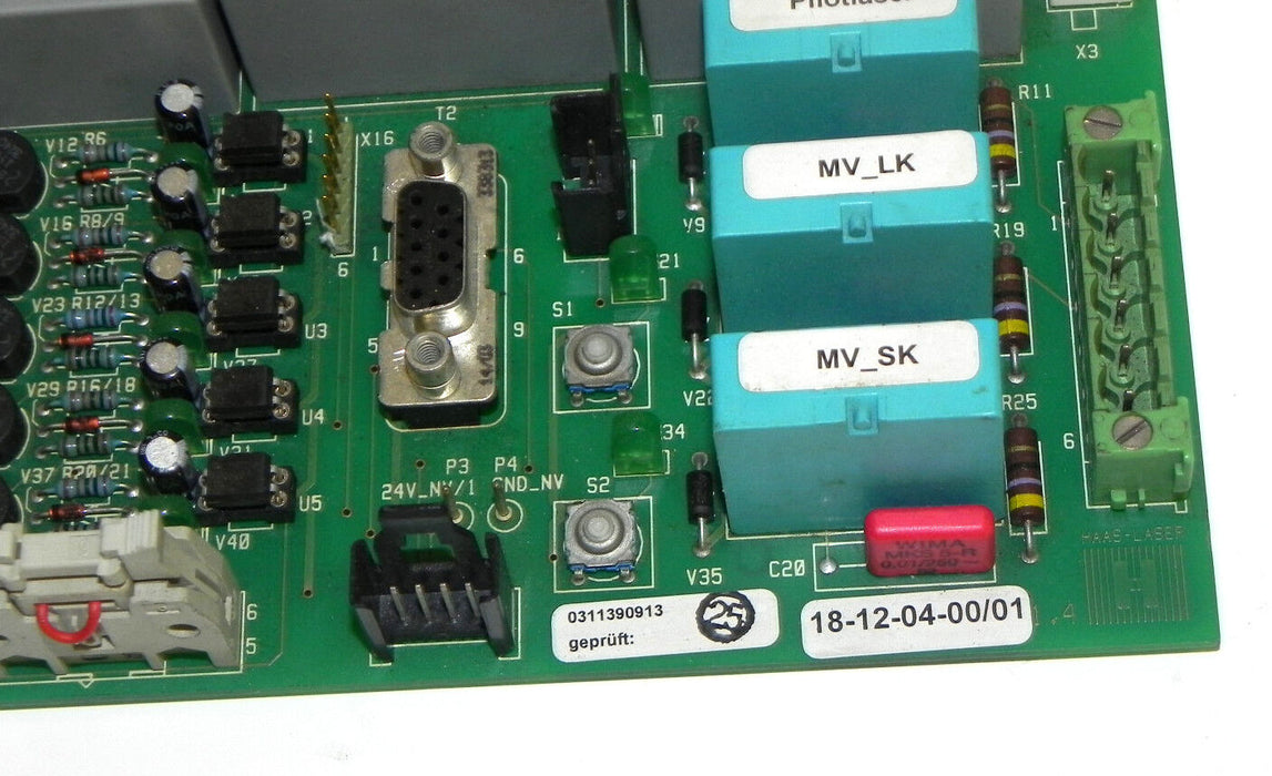 HASS LASER 18-12-04-AH V1.4 CONTROL BOARD 181204AH, 18-12-04-00/01, 18-12-04-LS
