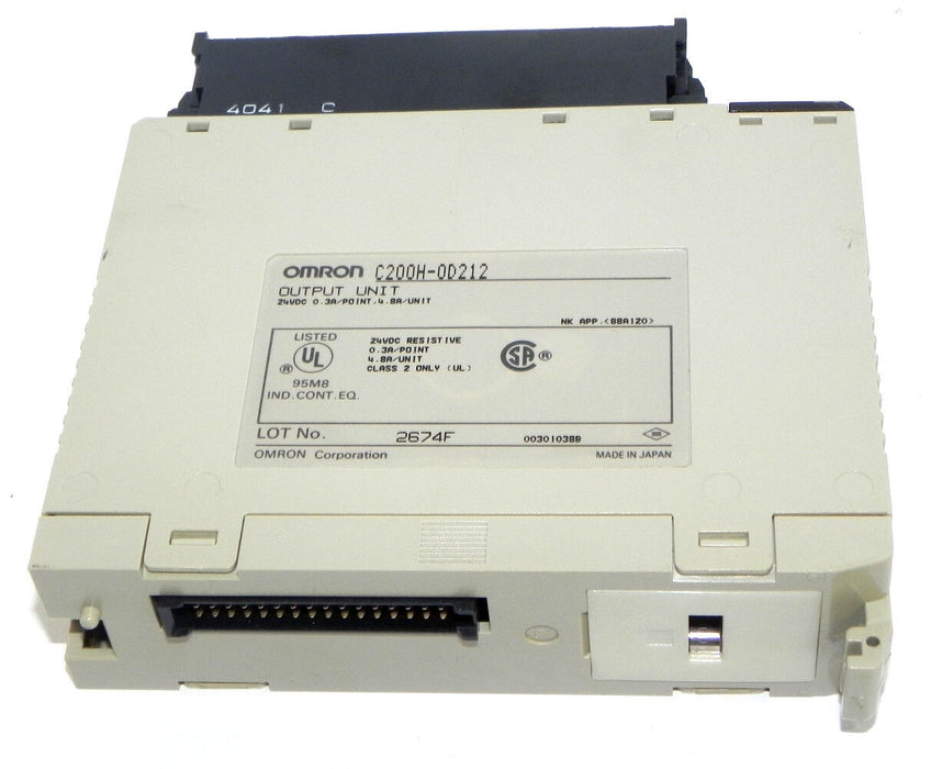 OMRON C200H-OD212 OUTPUT MODULE 24VDC 0.3A/POINT, 4.8A/UNIT, C200H-0D212