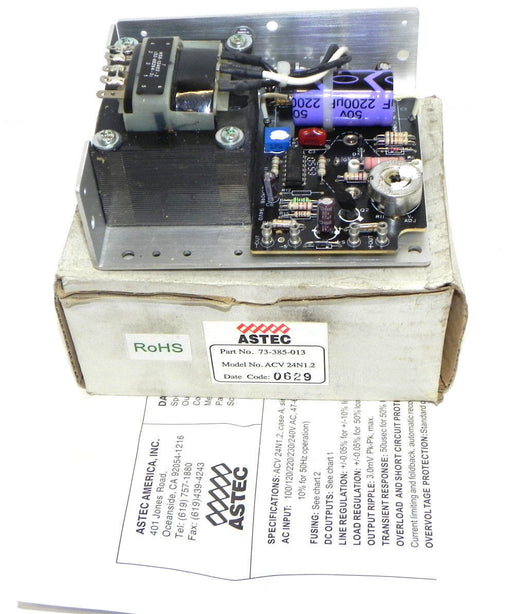 NIB ASTEC 73-385-013 POWER SUPPLY 24V 1.2AMP MODEL NO. AVC 24N1.2