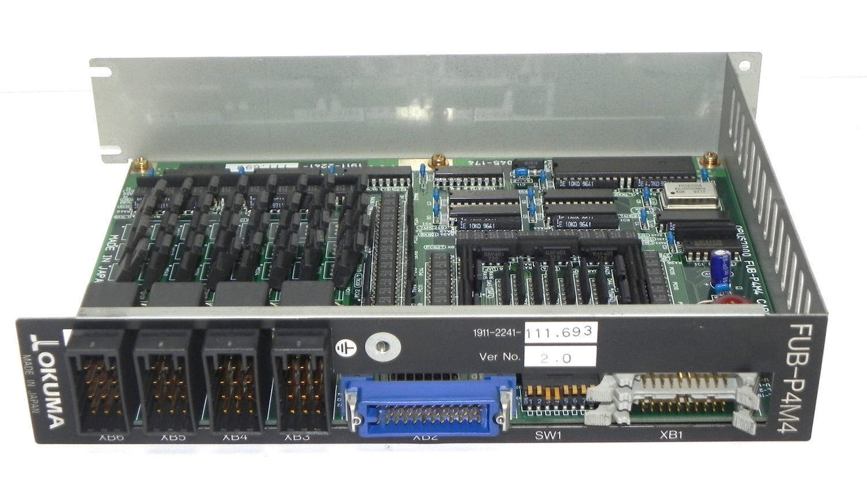 OKUMA E4809-045-174 PC BOARD W/MULTIPLE COMPONENTS FUB-P4M4, 1911-2241-111.693