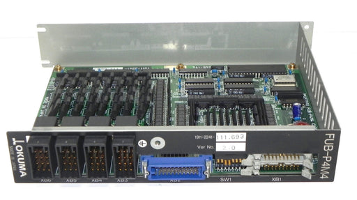 OKUMA E4809-045-174 PC BOARD W/MULTIPLE COMPONENTS FUB-P4M4, 1911-2241-111.693