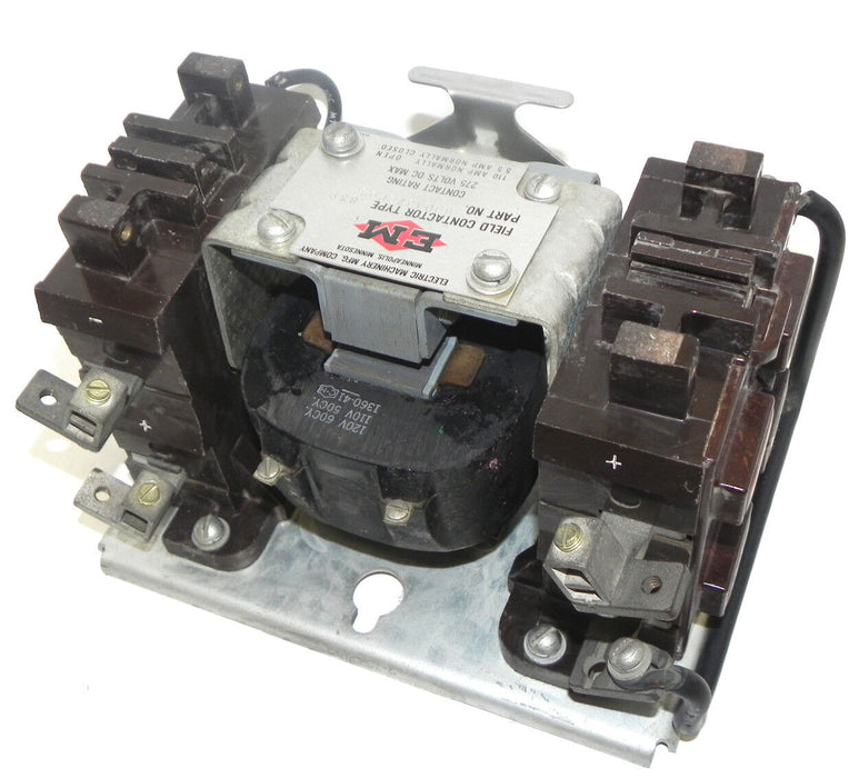 ELECTRIC MACHINERY MFG. COMPANY FIELD CONTACTOR TYPE 839 P/N: 800A070F06 275V