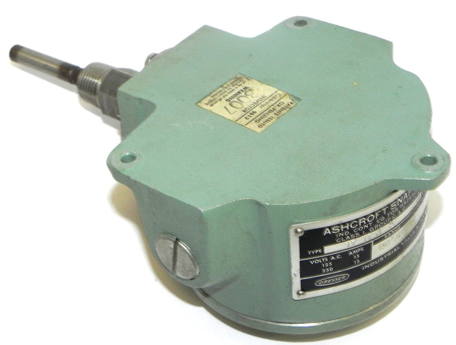 ASHCROFT T7 T7.T S SNAP ACTION SWITCH T7T7TS, 15A, RANGE: 150-260 DEG. F