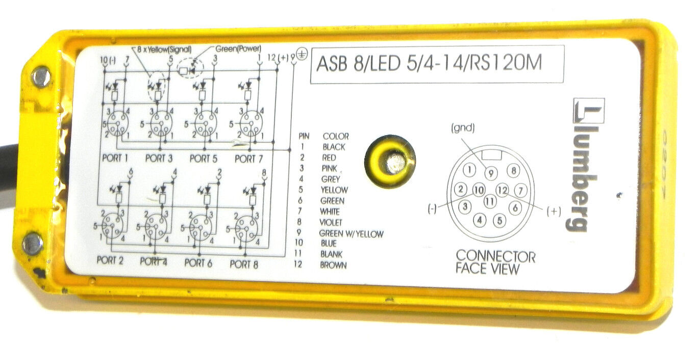 LUMBERG ASB 8/LED 5/4-14/RS120M DISTRIBUTION BOX MICRO 8PORT