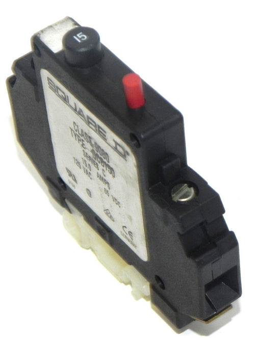 SQUARE D 9080-GCB-150 CIRCUIT BREAKER 9080GCB150 SERIES C, 15.0 AMP, 125VAC