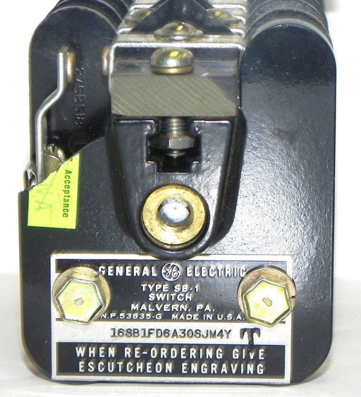 GENERAL ELECTRIC 16SB1FD6A30SJM4Y TYPE SB-1 SWITCH