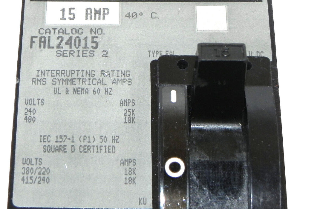 SQUARE D FAL24015 SERIES 2 CIRCUIT BREAKER 15 AMP