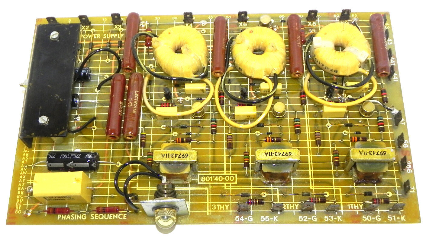 RELIANCE ELECTRIC 801'40-00 DRIVER PHASE SEQUENCE BOARD 70740-00-B