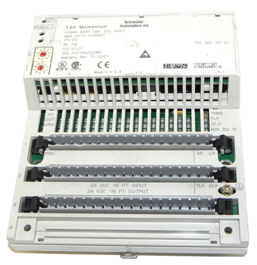 SCHNEIDER AUTOMATION TSX MOMENTUM 170ADM35010 I/O BASE WITH 170NEF11021