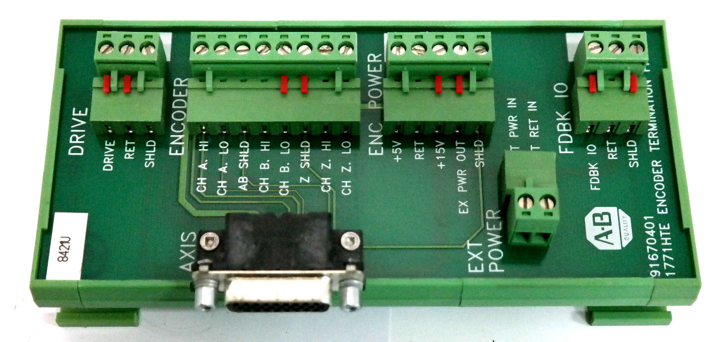 ALLEN BRADLEY 1771-HTE ENCODER TERMINATION PANEL 1771HTE 91670401