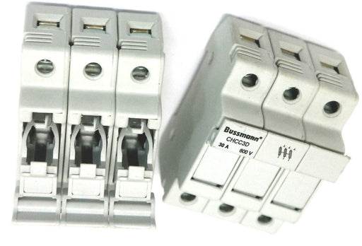 LOT OF 2 BUSSMANN CHCC3D FUSE HOLDERS 30A, 600V
