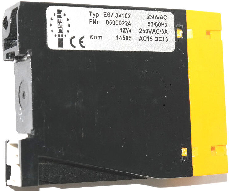TESCH E67.3X102 SAFETY RELAY 230VAC 50/60HZ 5AMP E673X102