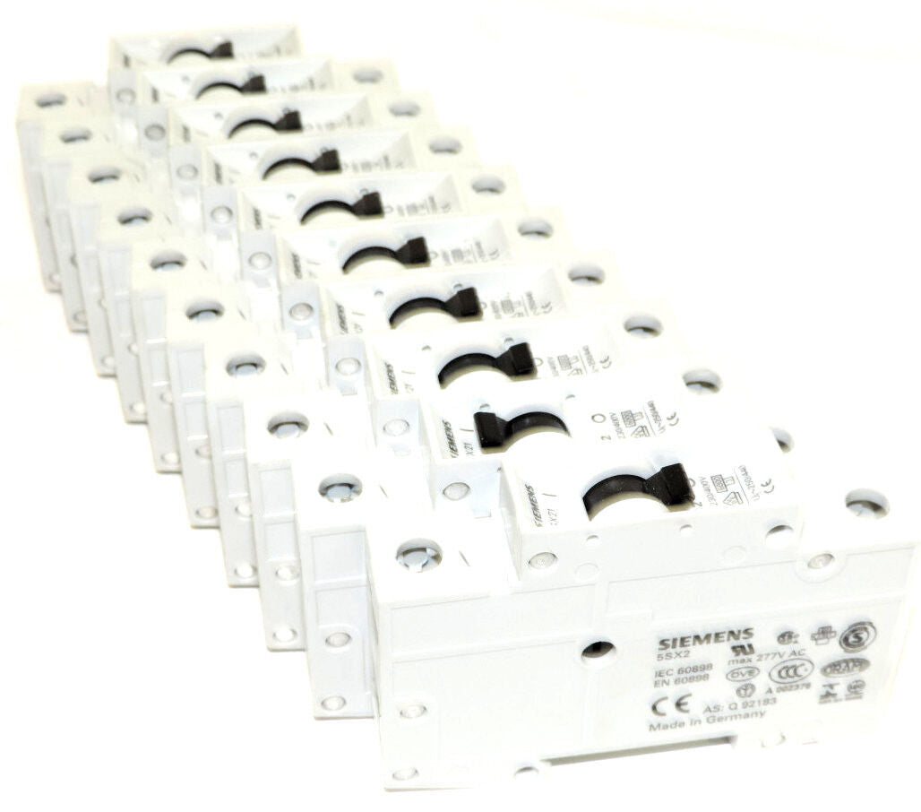 LOT OF 10 NEW SIEMENS 5SX2 C2 MOLDED CASE CIRCUIT BREAKERS 5SX2C2
