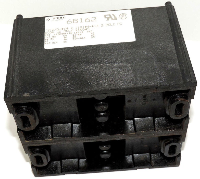 GOULD SHAWMUT 68162 COPPER POWER DISTRIBUTION BLOCK 2P