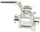 TRU-FLO 2" 1000 WOG STAINLESS BALL VALVE WITH MALE/MALE CLAMP FITTINGS