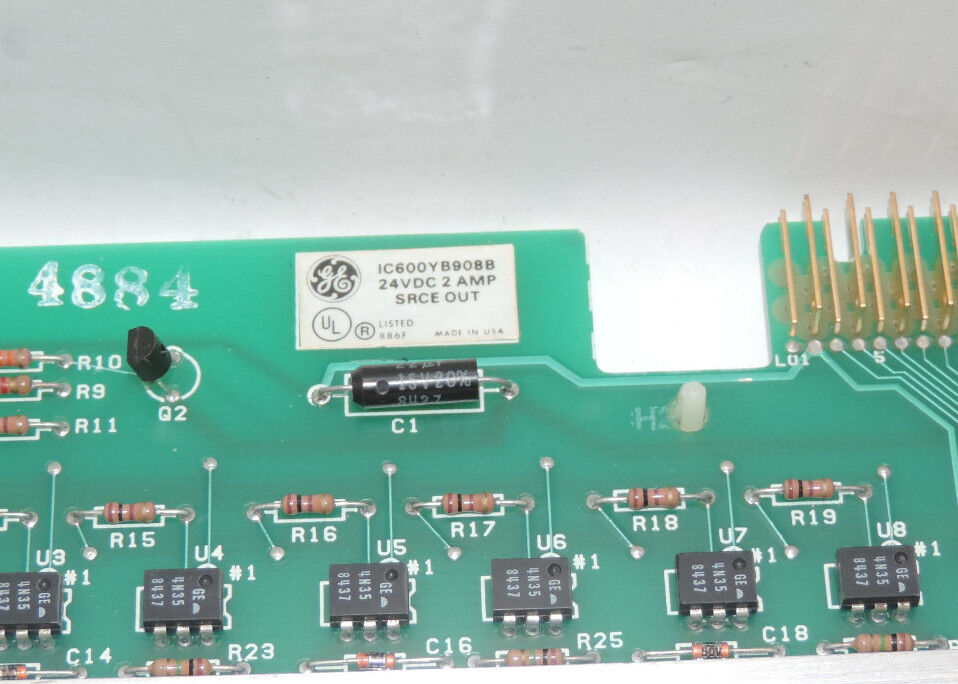 GE FANUC IC600YB908B OUTPUT BOARD 24VDC, 2 AMP, SRCE OUT