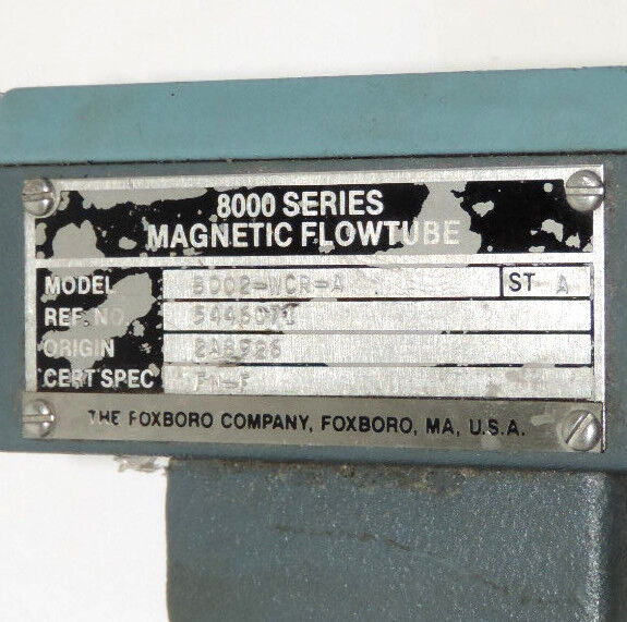 FOXBORO 8000 SERIES 8002-WCR-A ST: A MAGNETIC FLOW TUBE 2" INNER DIMENSION