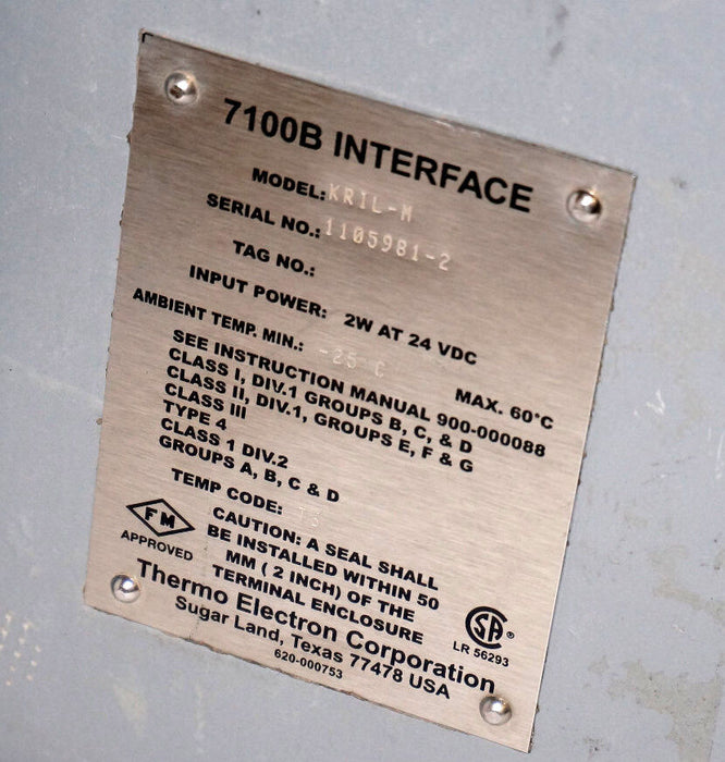 THERMO ELECTRON CORP 7100B INTERFACE MODEL KRIL-M W/KILLARK GRM-CEN-MOD, GRM-CEN