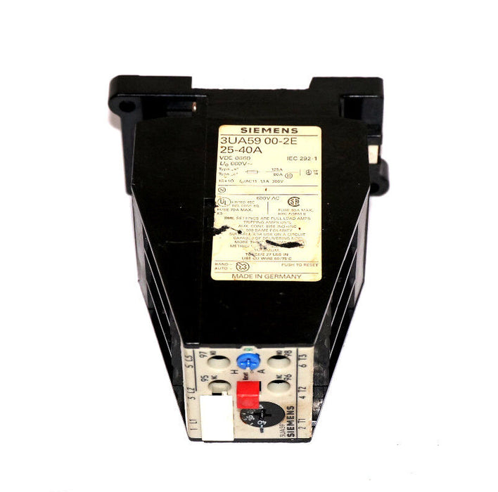SIEMENS 3UA59-00-2E OVERLOAD RELAY 25-40A 3UA59002E