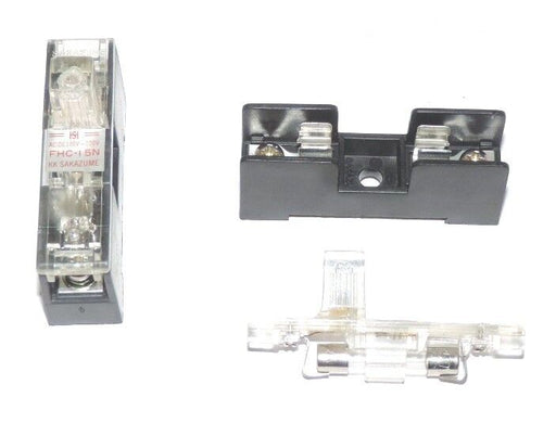 LOT OF 2 ISI FHC-15N FUSE HOLDERS 2 POLE WITH INDICATOR FHC15N
