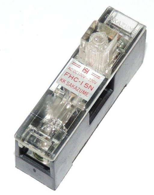 LOT OF 2 ISI FHC-15N FUSE HOLDERS 2 POLE WITH INDICATOR FHC15N