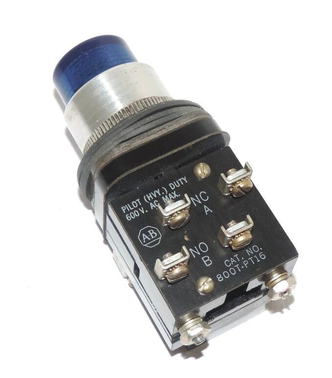 ALLEN BRADLEY 800T-PT16 PUSH BUTTON 600 VAC MAX WITH X-208238, 120 V, 50/60 HZ