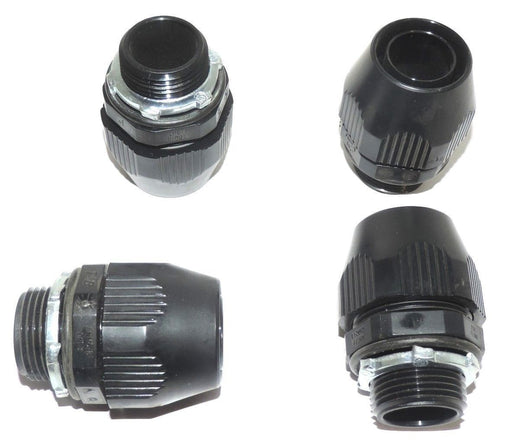 LOT OF 4 NEW THOMAS & BETTS 1" LIQUID TIGHT BULLET CONNECTORS FNMC-B