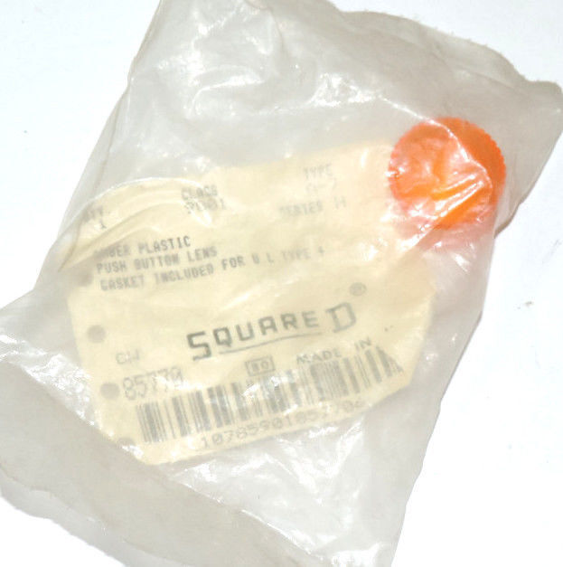 NEW SQUARE D 9001-A7 AMBER PLASTIC PUSH BUTTON LENS 9001A7, SERIES H