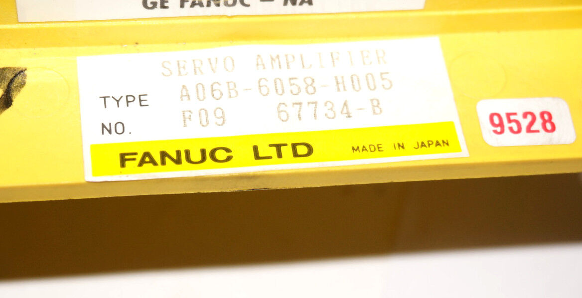 FANUC A06B-6058-H005 SERVO AMPLIFIER AC DRIVE W/ A20B-1003-0090/02/07B BOARD