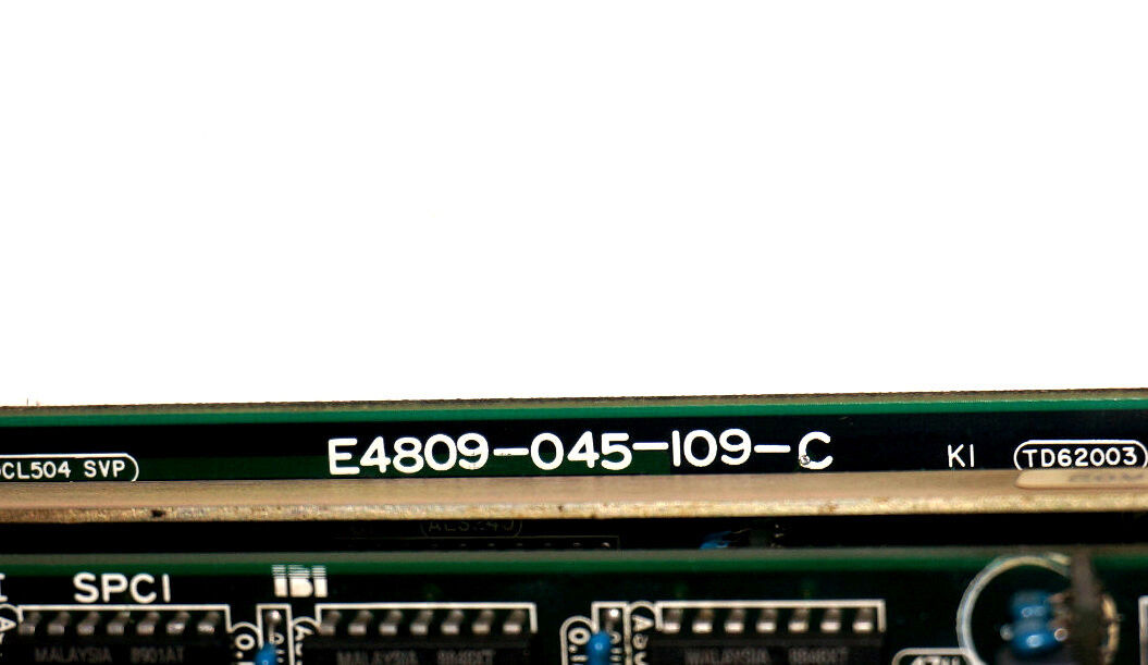 OKUMA E4809-045-109-C OPUS 5000-II SVP BOARD W/ 2 E4809-045-110-C SPC1 BOARDS