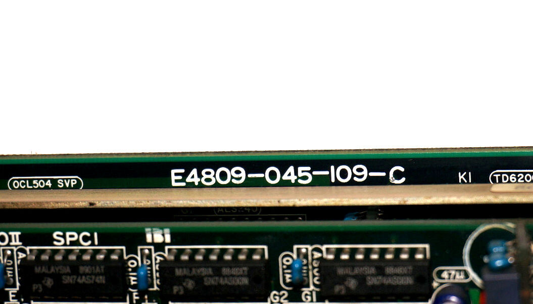 OKUMA E4809-045-109-C OPUS 5000-II SVP BOARD W/ 2 E4809-045-110-C SPC1 BOARDS