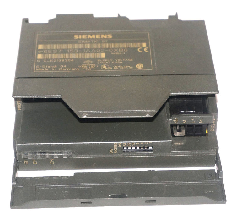 SIEMENS 6ES7-153-1AA02-0XB0 INTERFACE MODULE E-STAND:04 IM153-1 6ES71531AA020XB0