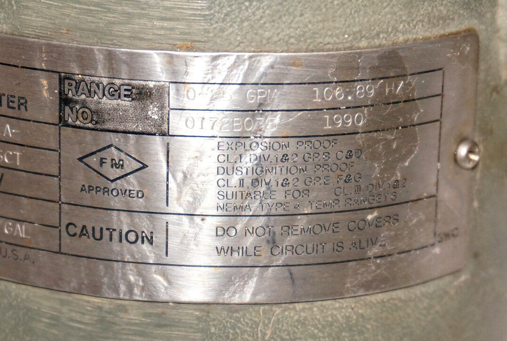 JOHNSON YOKOGAWA YF102-ALSB1A-S3S3-C/FMF/SCT VORTEX FLOWMETER DC24V 4-20MADC