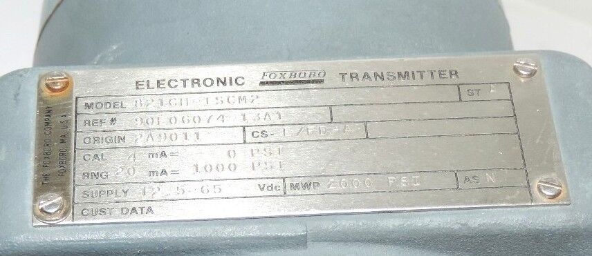 FOXBORO 821GH-ISCM2 ELECTRONIC TRANSMITTER W/ D0139GLCM/821GH, D0139GL