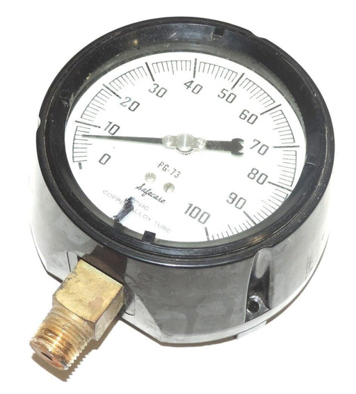 MARSH PG-73 PRESSURE GAUGE 0-100 PSI, 1/2" NPT, 4" DISPLAY, PG73
