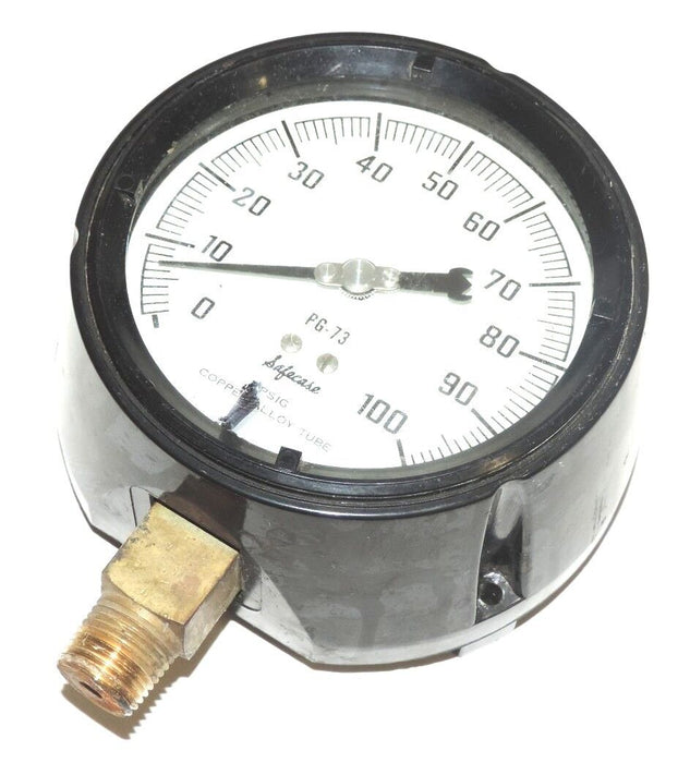 MARSH PG-73 PRESSURE GAUGE 0-100 PSI, 1/2" NPT, 4" DISPLAY, PG73