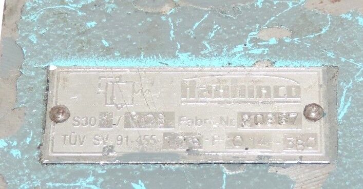 HAUHINCO S301/108 HYDRAULIC VALVE FABR NR. 20987, TUV SV 91-455-10.8-F-0.143-80
