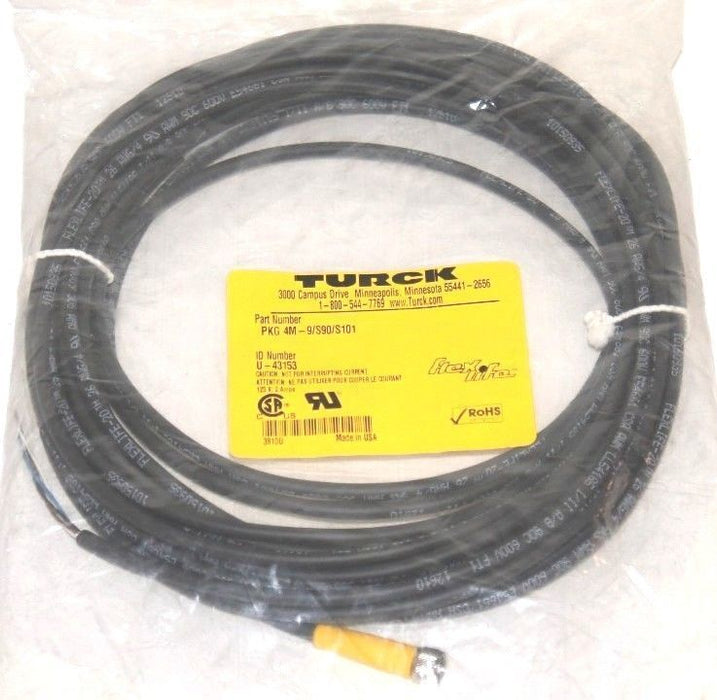 NEW TURCK PKG4M-9/S90/S101 PICOFAST MOLDED CORDSET U-43153