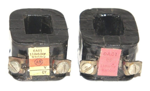 LOT OF 2 ALLEN BRADLEY 0A01 COILS 93-110 V, 50/60 HZ, 0-A01