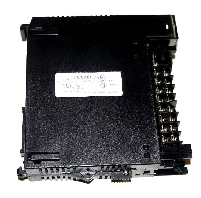 GE FANUC IC693MDL740C OUTPUT MODULE 12-24 VDC, 0.5 A, 16 PT, MISSING DOOR
