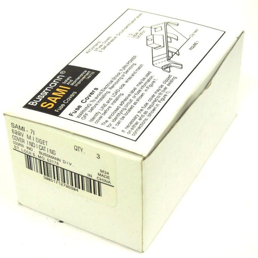 NIB COOPER BUSSMANN SAMI-7I MIDGET COVER INDICATING 600V (BOX OF 3)