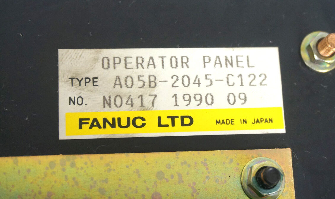 FANUC A05B-2045-C122 OPERATOR PANEL W/ A20B-1003-0040/02B BOARD, TH1346 METER