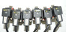 LOT OF 6 BURKERT 0331 SOLENOID VAVLVES WITH CNE MA6-V5 CONNECTOR CABLES