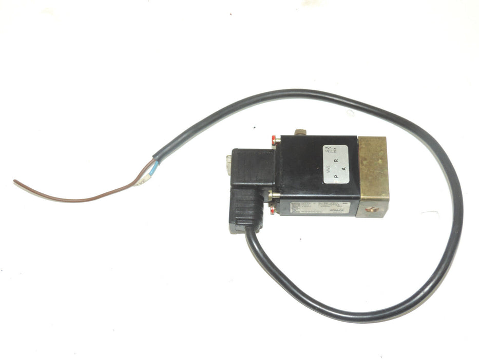 LOT OF 6 BURKERT 0331 SOLENOID VAVLVES WITH CNE MA6-V5 CONNECTOR CABLES