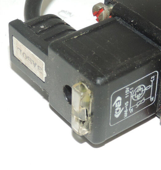 LOT OF 6 BURKERT 0331 SOLENOID VAVLVES WITH CNE MA6-V5 CONNECTOR CABLES