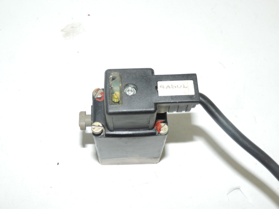 LOT OF 6 BURKERT 0331 SOLENOID VAVLVES WITH CNE MA6-V5 CONNECTOR CABLES
