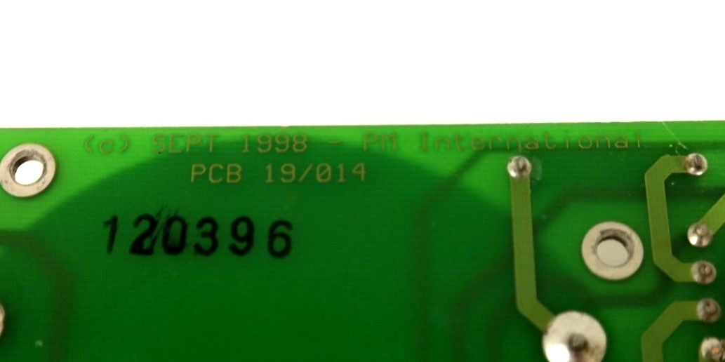 MOTTER PCB 19/014 STITCHER CONTROL PLC BOARD 120396 W/TRANSFORMER 40/3697